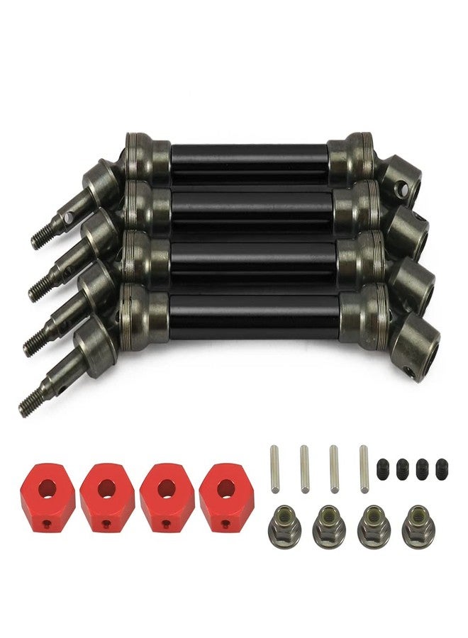 RCAWD 4X Slider Front/Rear Drive Shaft Set for 1/10 Arrma 1/10 Big Rock 4X4 V3 3S Blx Brushless Monster Truck RTR Upgrade Parts(Black) - Image 1